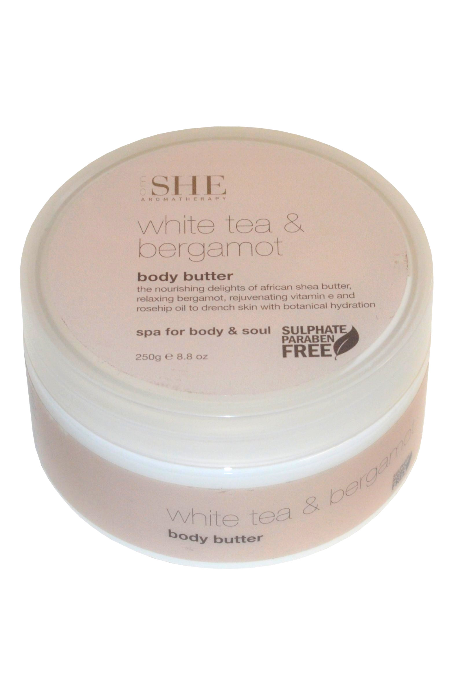 Om She Aromatherapy Body Butter 250g White Tea & Bergamot eBay